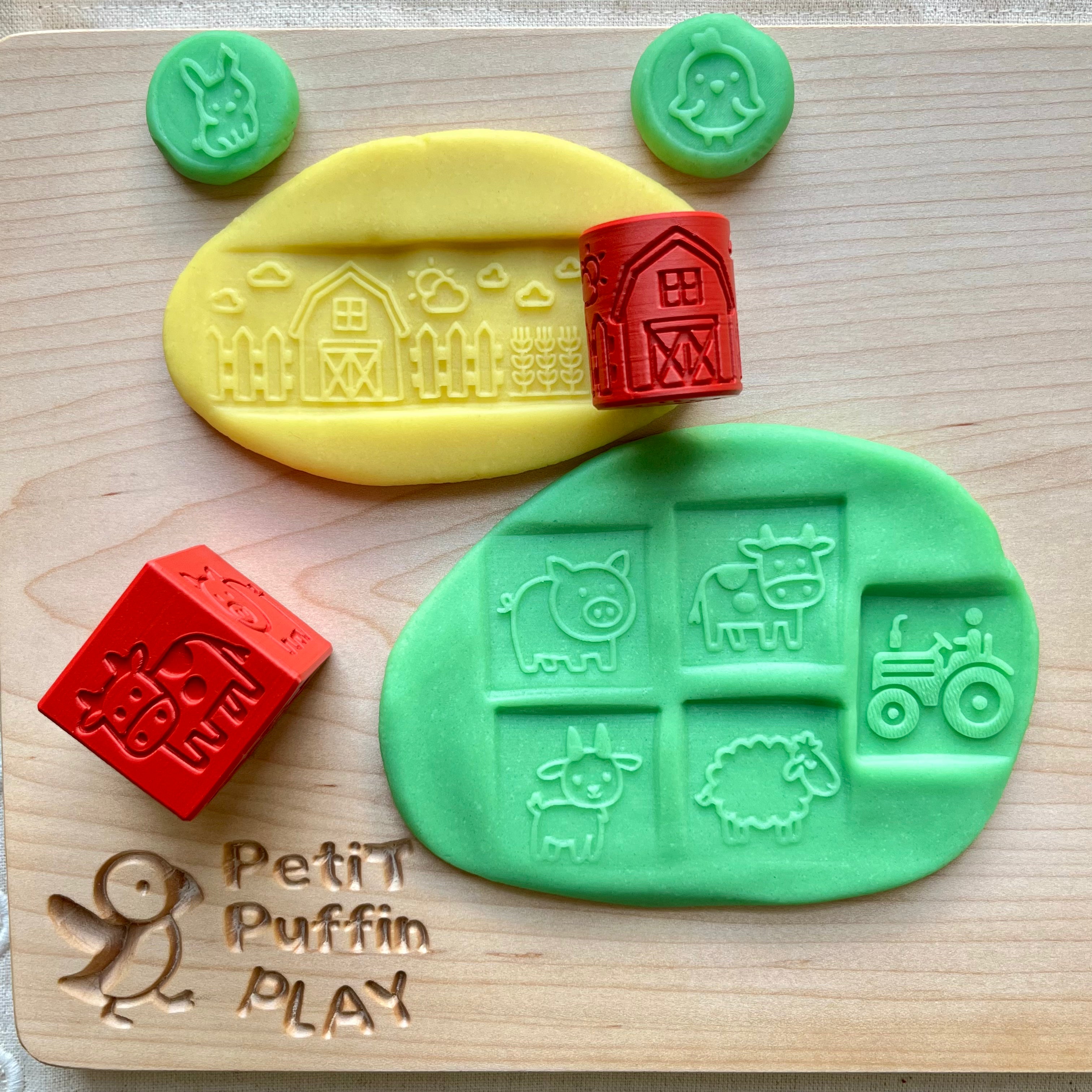 Farm 2-in-1 Cube Stamp and Roller 🚜
