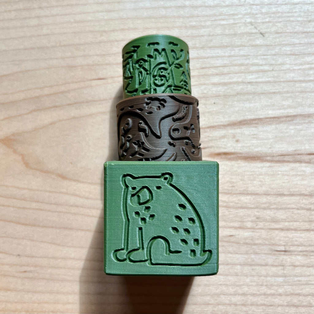 Forest Friends 3-in-1 Cube Stamp & Roller 🦊